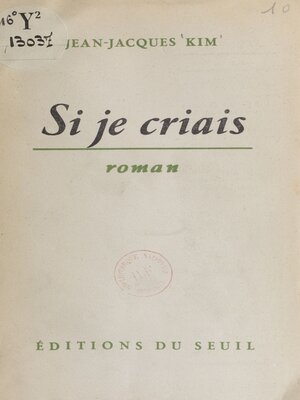 cover image of Si je criais